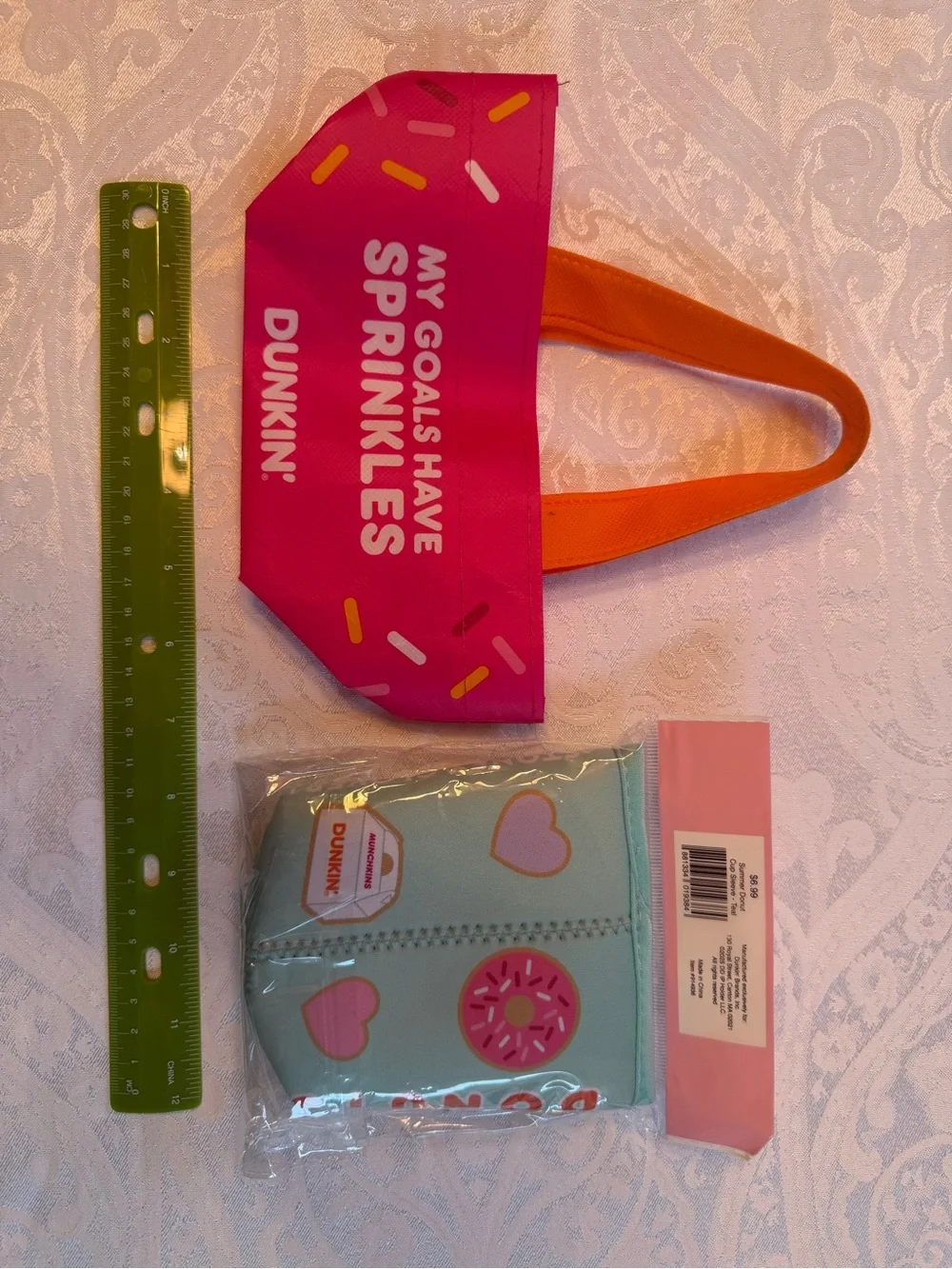 Dunkin' x Stoney Clover Lane Pink Sprinkles Mini Tote & Koozie Set